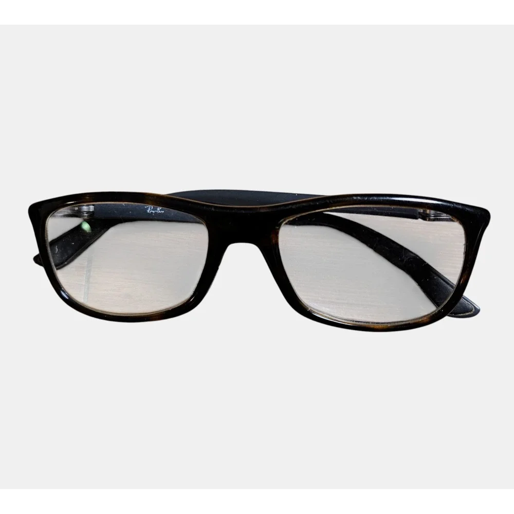 Ray Ban Mens Shiny Havana Tortoise Rectangle Optics For Franes‎ Only